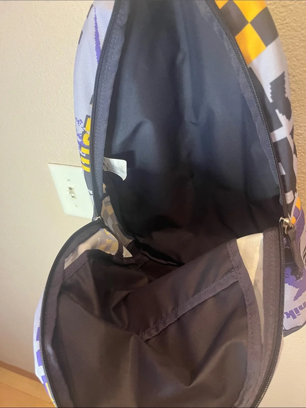 Nike Kid’s Backpack Purple Yellow Colorways Graphic Print - Picture 7 of 12